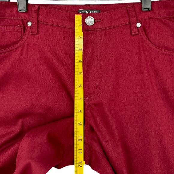 VENUS Red Straight Leg Five Pocket Design Casual Stretch Pants Type Size USA‎ 14 - Picture 6 of 7